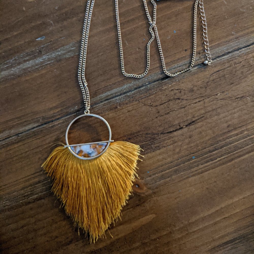 Influence Gold Tassel Necklace